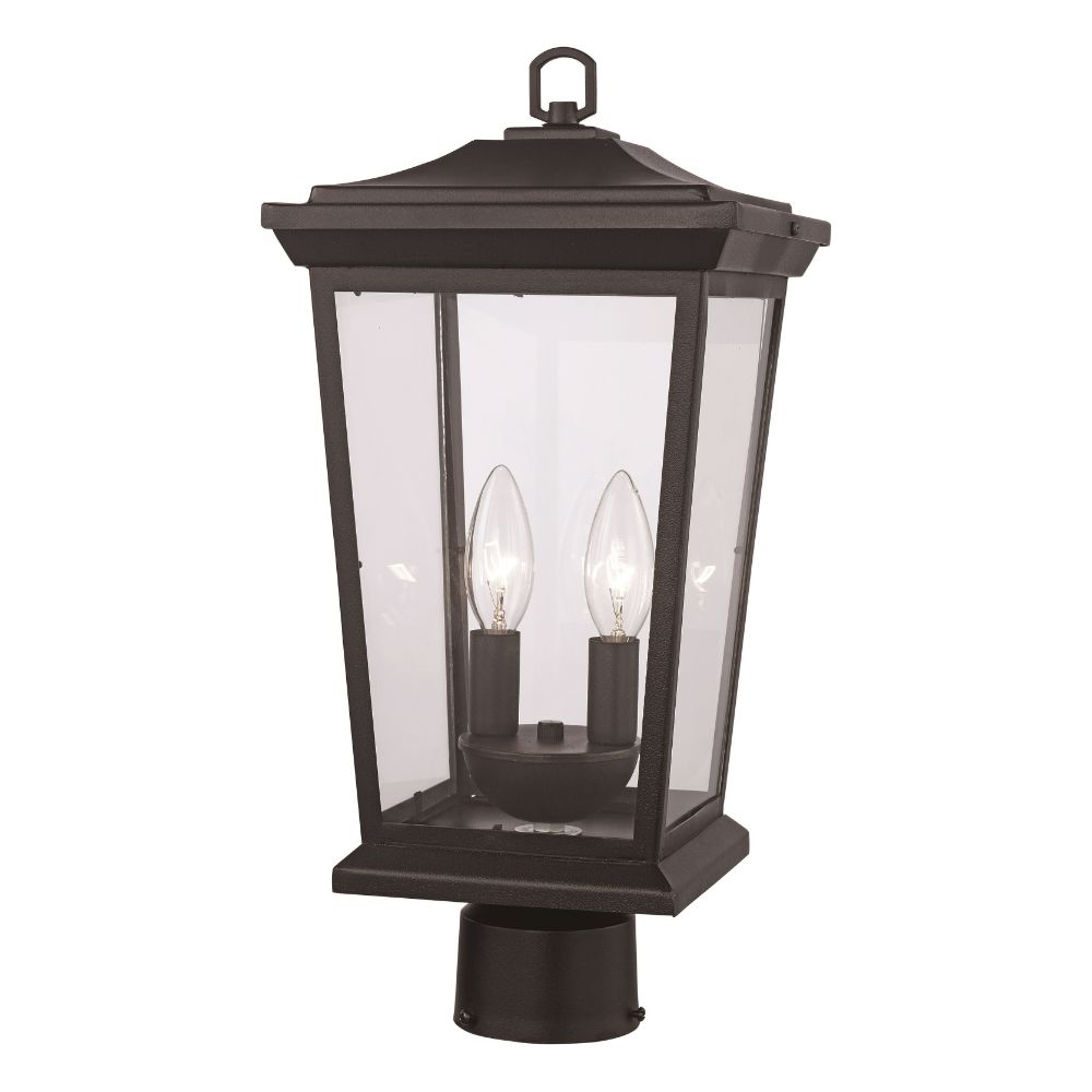 Trans Globe Lighting 50777 BK 2LT Outdoor Torch Medium Hang Lantern in Black